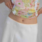 Satin Mini Skirt in Cream