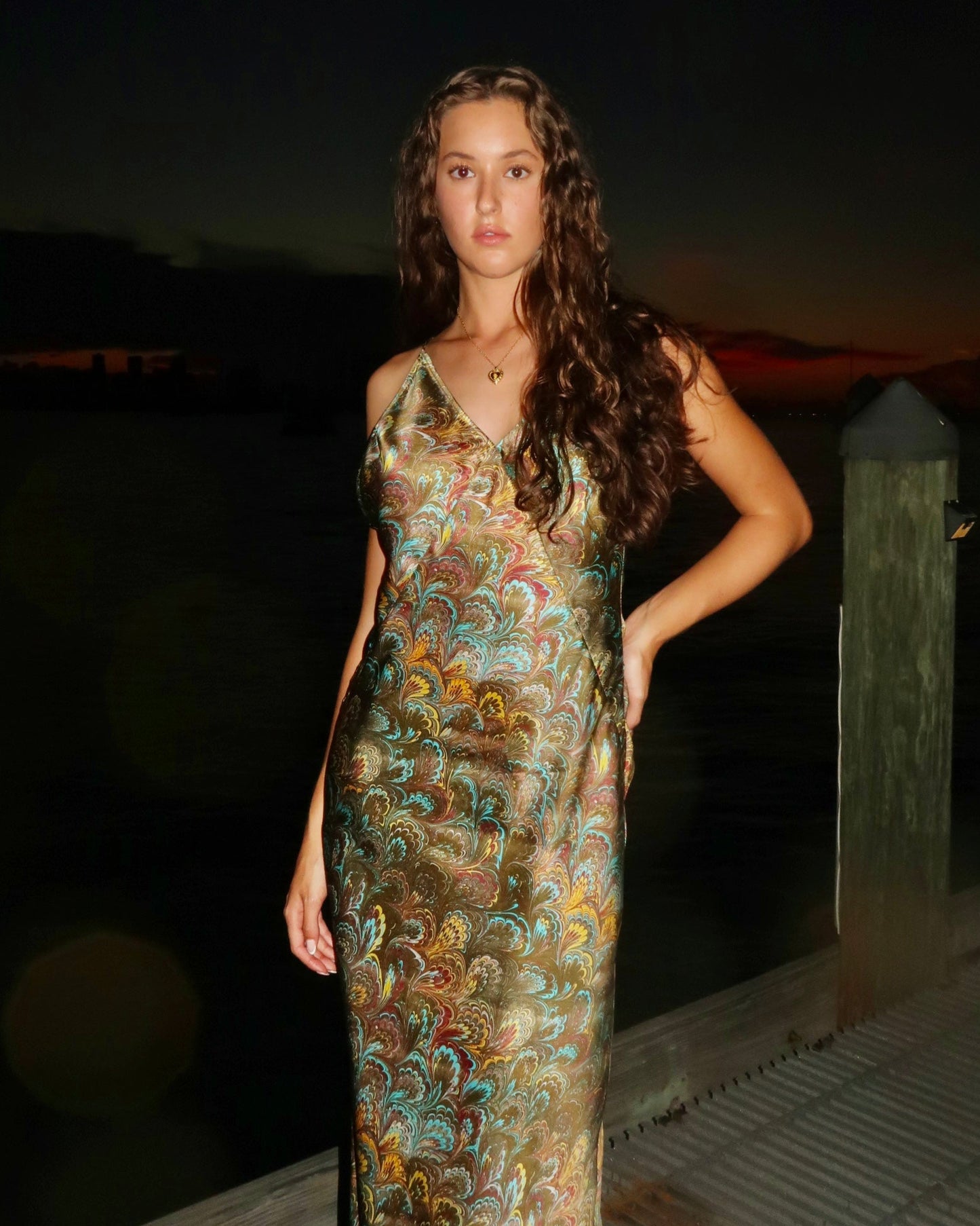 Elvira Dress in Marmo