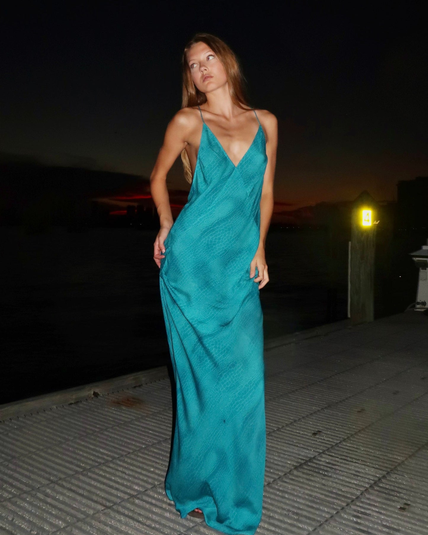 Elvira Dress in Aquazzura